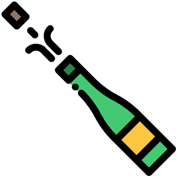 New Year Сhampagne arrow cursor