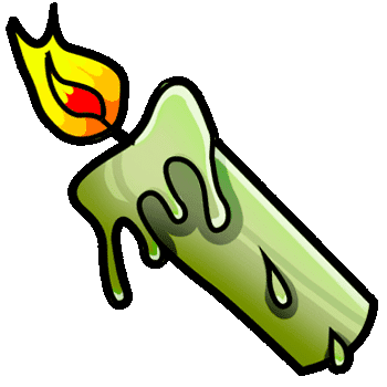 Halloween: Candle and Grave arrow cursor