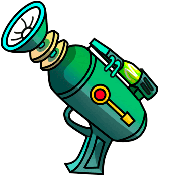 Rick Sanchez and Laser Gun arrow cursor