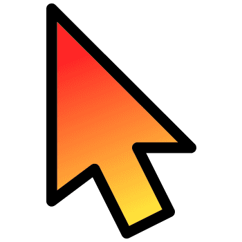 Gradient: Orange arrow cursor