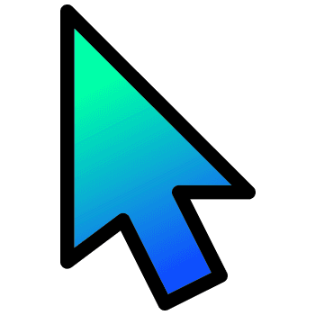 Gradient: Turquoise  arrow cursor