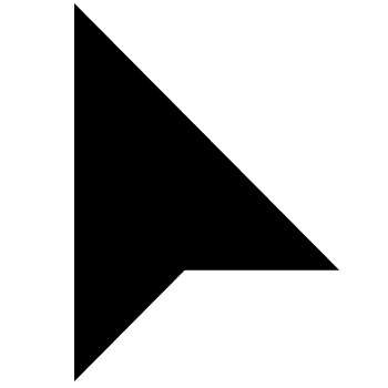 Triangle: Black arrow cursor