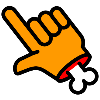 Orange Hand arrow cursor