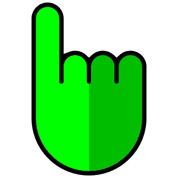 Green Arrow hand cursor