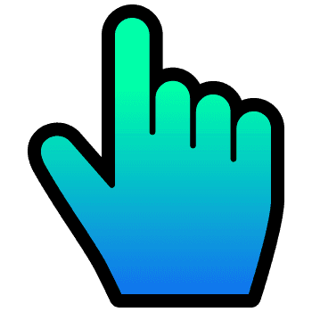 Gradient: Turquoise  hand cursor