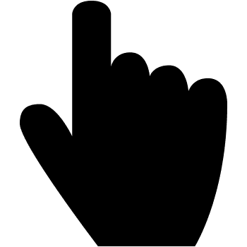 Triangle: Black hand cursor