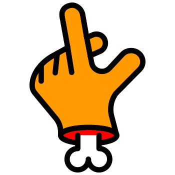 Orange Hand hand cursor
